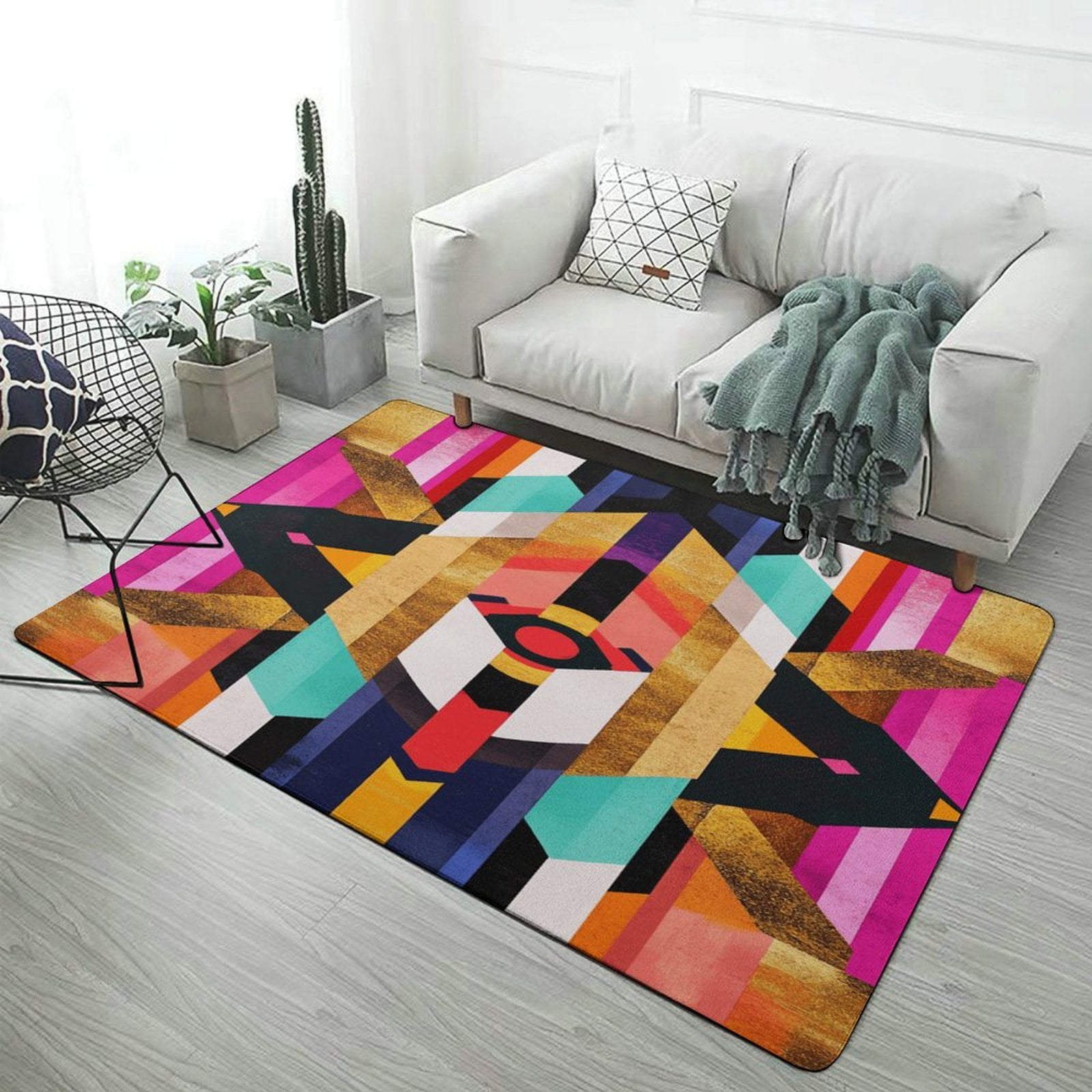 Color Geometry (47) Carpet Style Living Room Bedroom Rug Modern 3d ...
