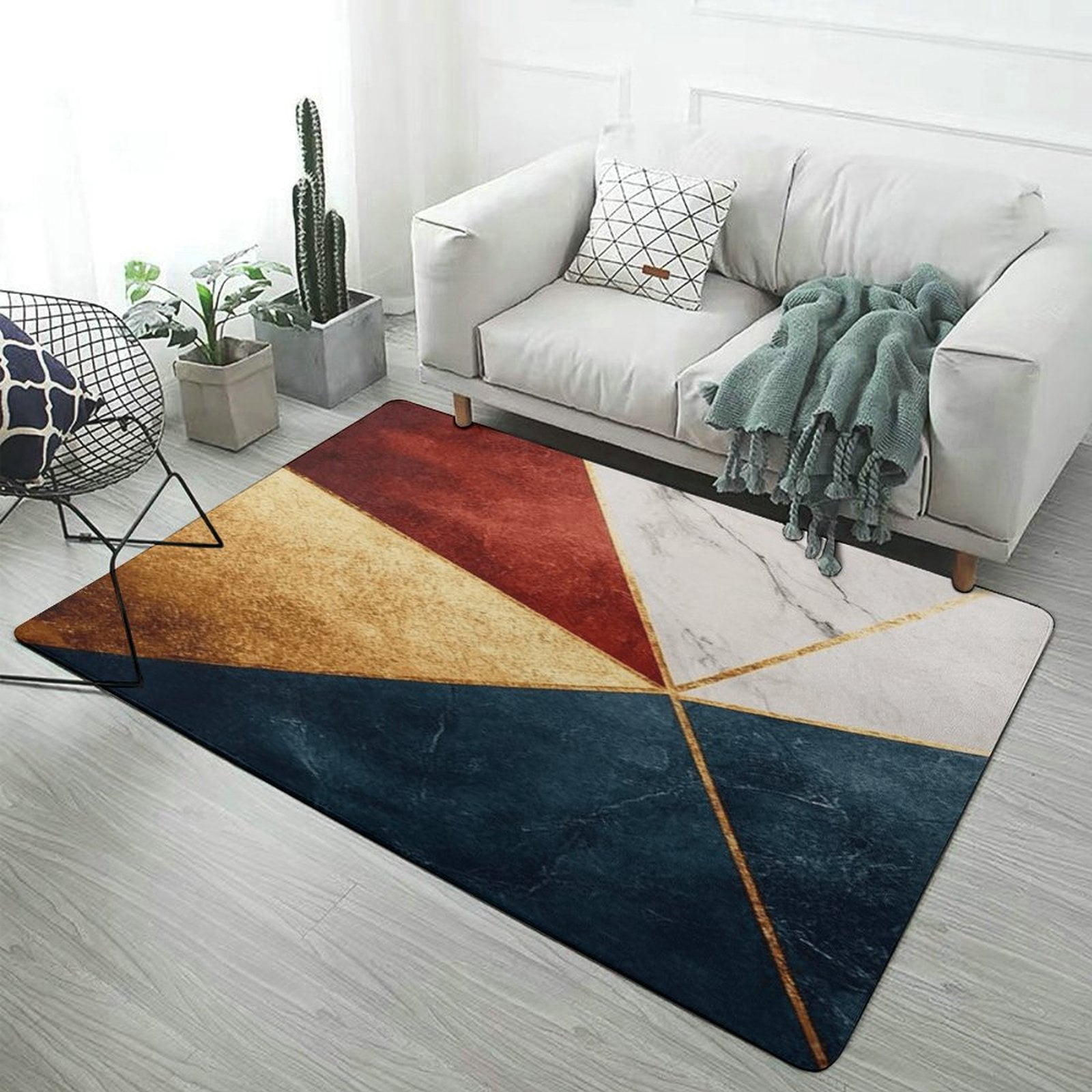 Color Geometry (60) Carpet Rug for Home Living Room Bedroom Sofa ...