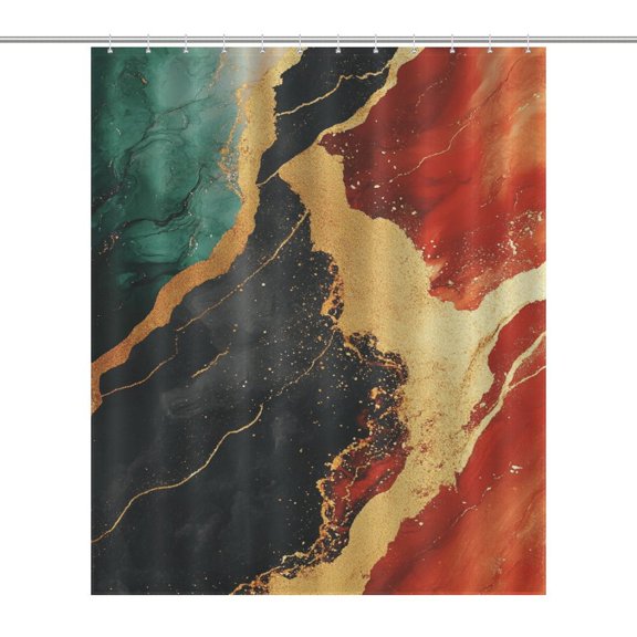 Color Geometry (75) Shower Curtain Ornament Bathroom Curtains with Fabric Bathroom Decor