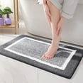 thumbnail image 1 of Color&Geometry Bath Mats for Bathroom Non Slip, 16"x24" Small Dark Grey Bathroom Rugs, Absorbent, Soft, Washable, Microfiber Bath Mat Bathroom Carpet, 1 of 6