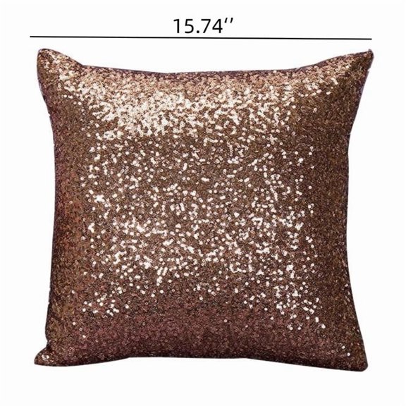 Color Glitter Sequin Pillow Cover 40x40cm Decorative Throw Cushion Case Reversible Home Sofa Bed Decor(A)