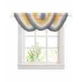 thumbnail image 1 of Color Gradient Pattern Sheer Waterfall Valance Curtains for Window, Rod Pocket Sheer Topper Swag Curtains for Living Room, Kitchen 38.5"W x 47.2"L, 3 Panels, 1 of 7
