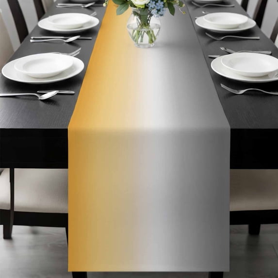 Color Gradient Pattern Table Runner 60 Inches Long, Kitchen Coffee Dining Table Decoration for Home Party Birthday Wedding Home Decor 13x60 Inches