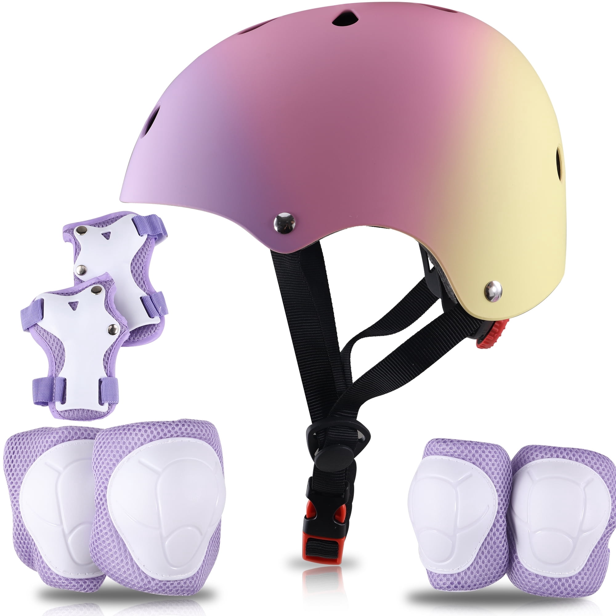 Color Gradient Toddler Helmet Kids Bike Helmet Adjustable from Toddler to Youth for Cycling Skating Scooter Skateboard