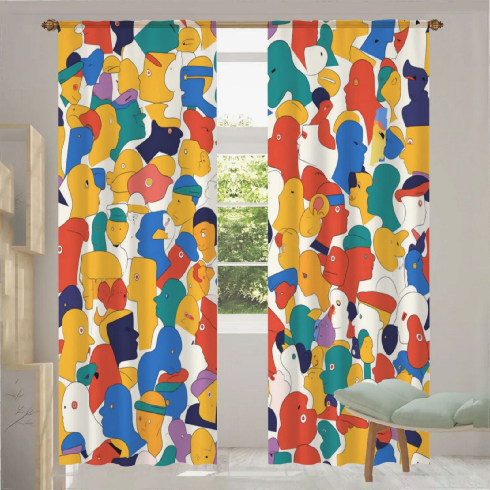 3D Color Graffiti 104 Allan P. Friedlander Curtain Curtains Drapes