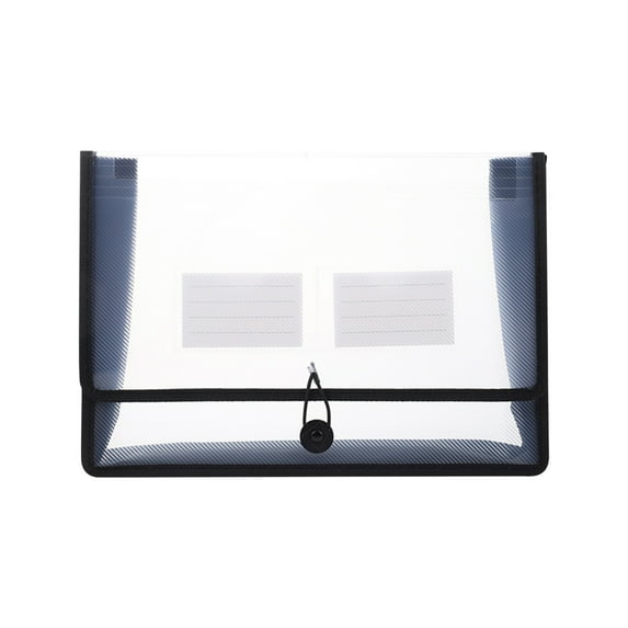 Color Grid Transparent Document Pouch Three Dimensional Transparent File Bag Large Capacity File Storage Folder for Students Adults Office School Home
