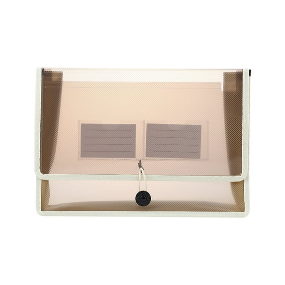 Color Grid Transparent Document Pouch Three Dimensional Transparent File Bag Large Capacity File Storage Folder for Students Adults Office School Home