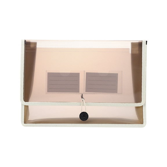 Color Grid Transparent Document Pouch Three Dimensional Transparent File Bag Large Capacity File Storage Folder for Students Adults Office School Home