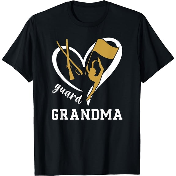 Color Guard Grandma Heart Grandma Of A Color Guard Member T-Shirt