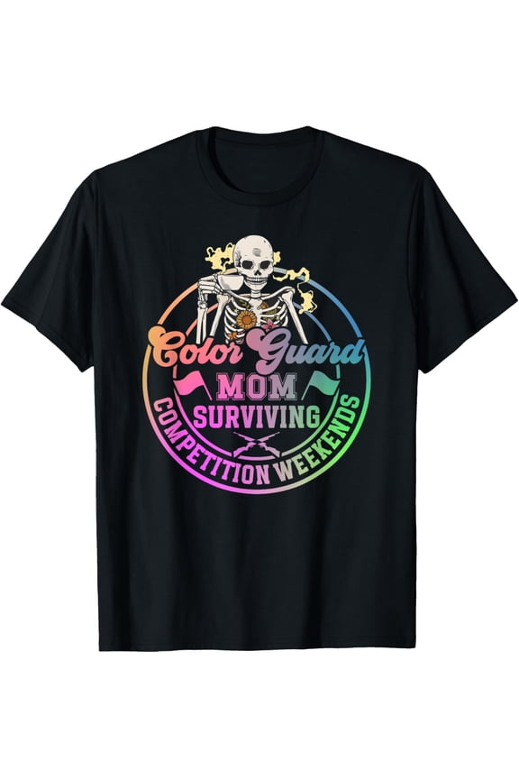 Color Guard Mom Surviving Mom Of A Color Guard Member T-Shirt Unisex S-5XL Hot Trending Shirt, Vintage Birthday Gift