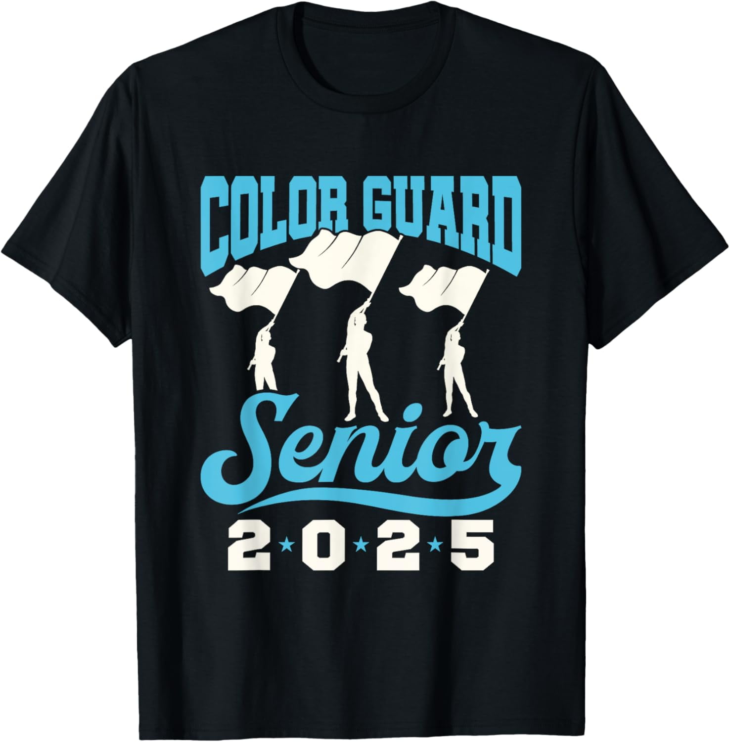 Color Guard Senior 2025 Flags Marching Band Graduation Grad TShirt