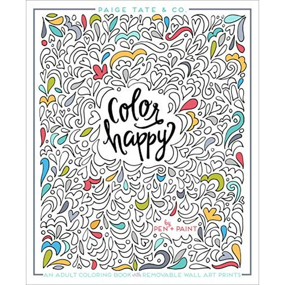 Pre-Owned Color Happy: An Adult Coloring Book of Removable Wall Art Prints (Paperback) 1944515275 9781944515270