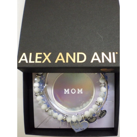 Color Infusion Set of Three Mom Shiny Silver Bangle Bracelet
