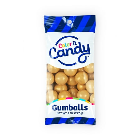 Color It Candy Gold Decorative Candy Buffet Gumballs, 8 oz