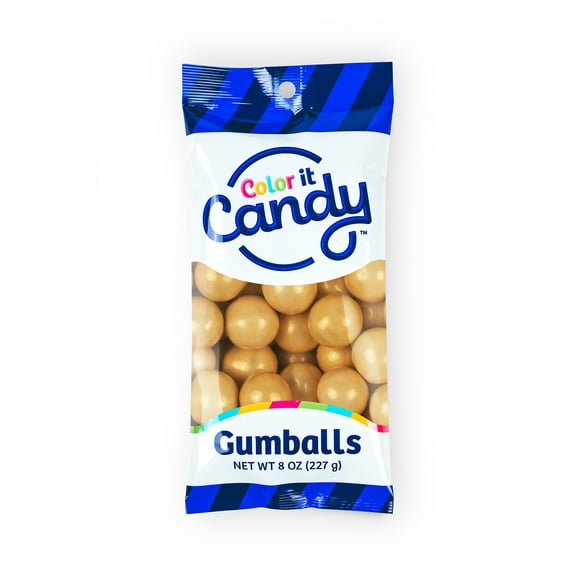Color It Candy Gold Decorative Candy Buffet Gumballs, 8 oz