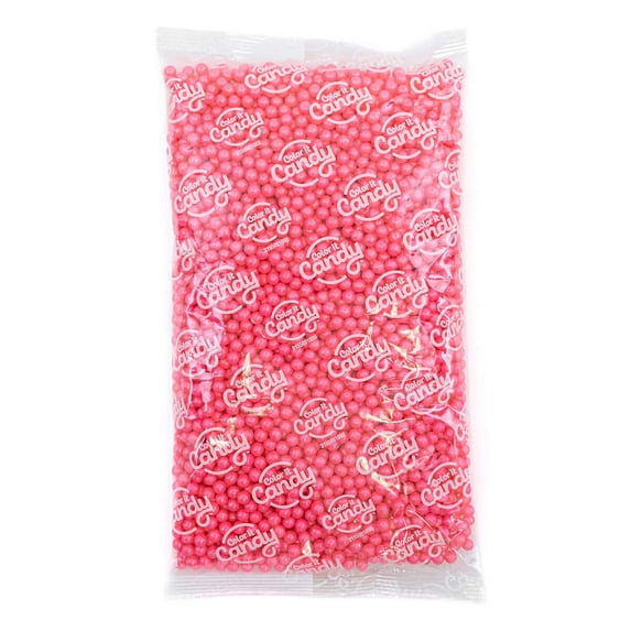 Color It Candy Shimmer Bright Pink Pearls 2 Lb Bag - Perfect For Table Centerpieces, Weddings, Birthdays, Candy Buffets, & Party Favors.