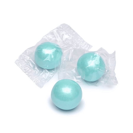 Color It Candy Shimmer Powder Blue 3/4 inch Wrapped Gumball 100 count Bag