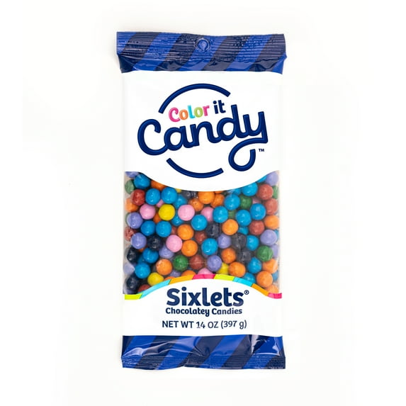 Color It Candy Tie Dye Mix Decorative Candy Buffet Sixlets, 14 oz