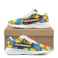 thumbnail image 1 of Color Jigsaw Autism Pattern Brand Design Women Casual Fitness Shoes Comfort Shock Absorbing Non-slip Ladies Sneakers for Outdoor, 1 of 1