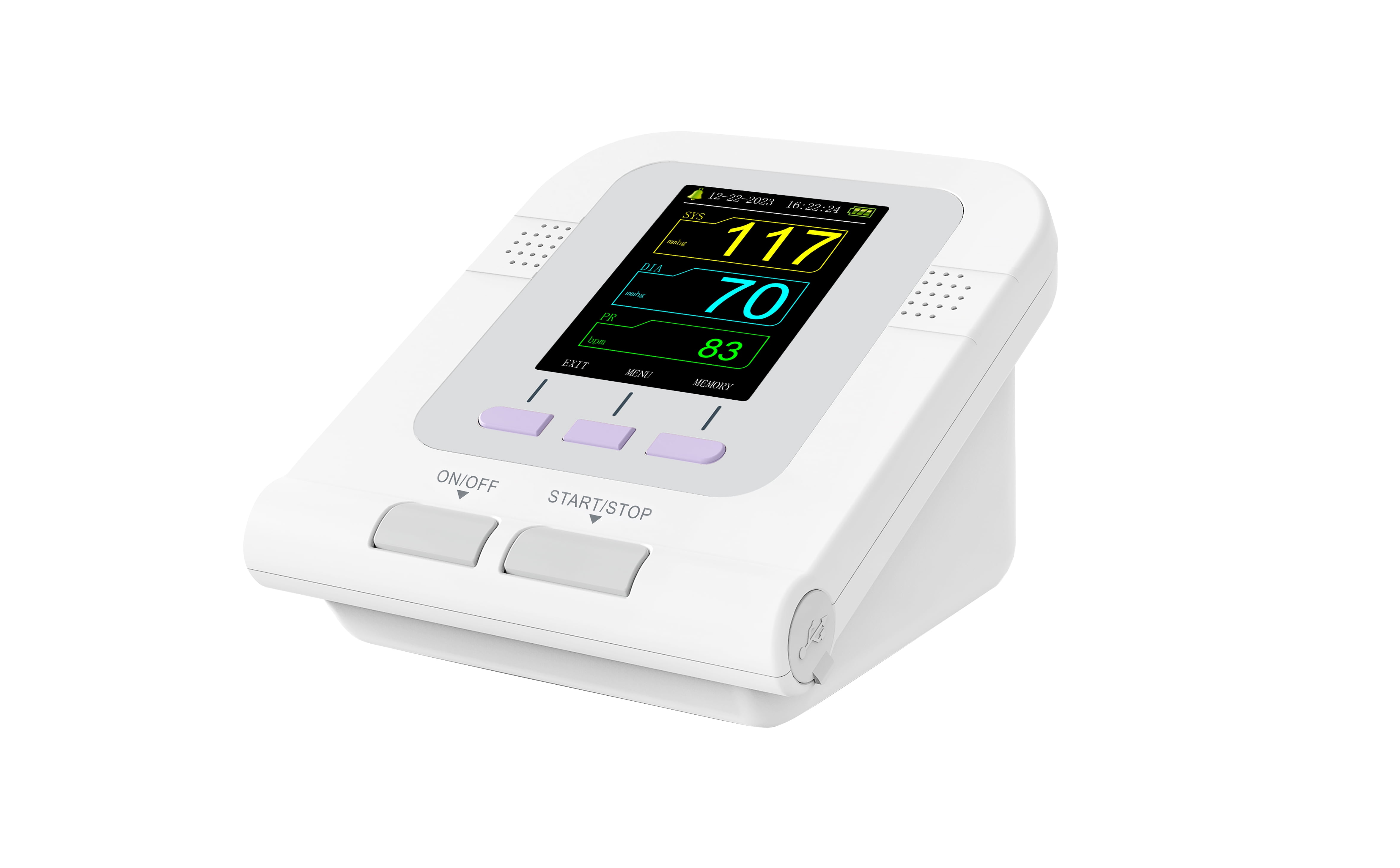 Color LCD CONTEC08A Blood Pressure Monitor NIBP Adult Spo2 Monitor Machine, Power Adapter