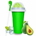 thumbnail image 1 of Color Land Slushy Cup, 350ML Green TIKTOK Frozen Magic Squeeze Cup, Ice Cream Maker Cup with Lid & Straw for DIY Cool Drinks（GREEN）, 1 of 8