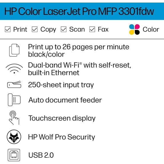 Color Laser Printer, All-in-One Office Printer with Scanner, Copier ...
