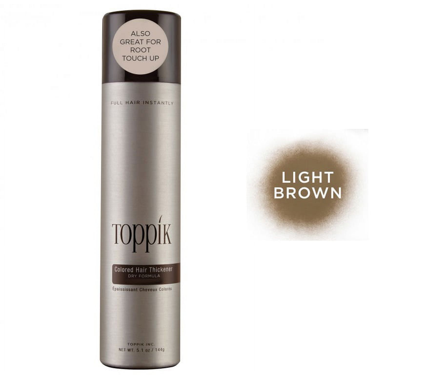 "Color Light Brown , Toppik Color Hair Thickener , Hair Scalp Head