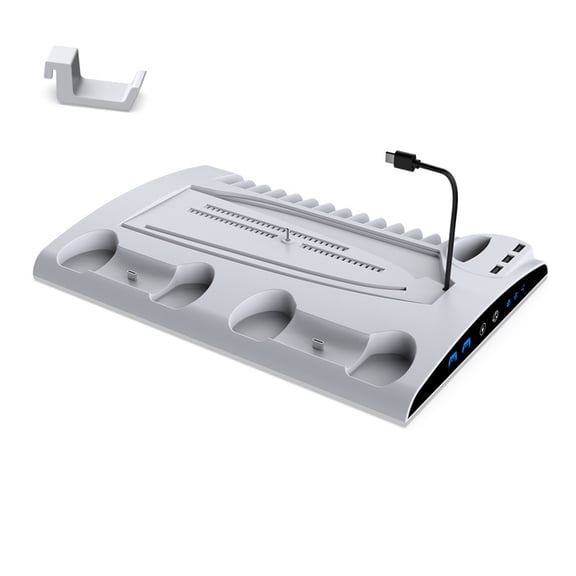 Color Light Effect Multifunction Stand Base Gaming Consoles Stand Consoles Cooling Dock ABS Rack for P5 & P5 Slim Consoles