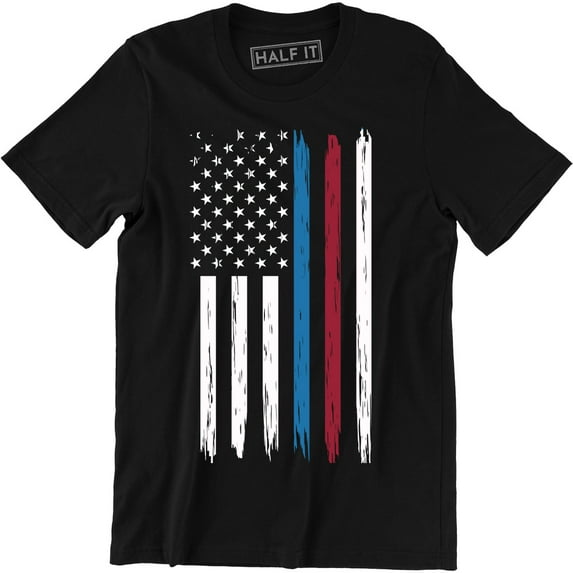 Color Line American Patriotic Country Flag Pride Men's T-Shirt