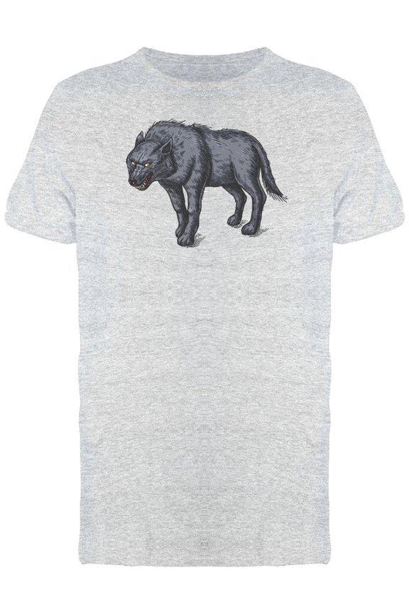 Color Linear Of The Angry Wolf Tee Men's - Men T-Shirt, Large