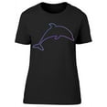 thumbnail image 1 of Color Lined Silhoutte Dolphin T-Shirt Women -Image by Shutterstock, Female Medium, 1 of 2