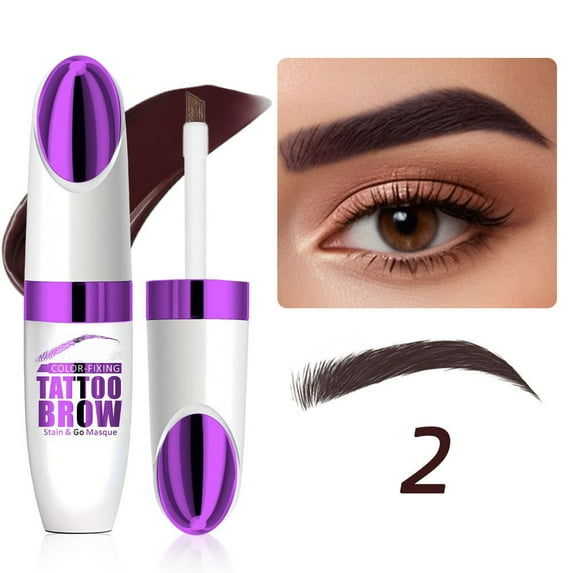 Color-Locking Tattoo Brow, Peel Off Eyebrow Gel, Long-Wearing & Waterproof Eyebrow Tattoo, Easy Peel Off Eyebrow Gel, Create Fuller & Defined Brows Makeup for All Skin Types