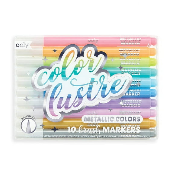 Color Lustre Metallic Brush Markers - Set of 10 (Other)