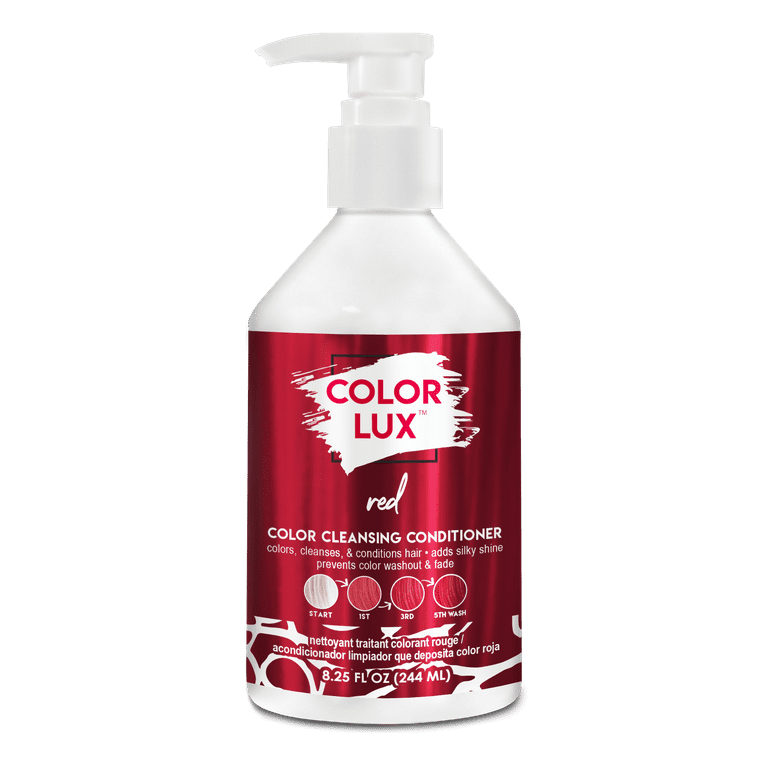 【 CULT】Lux Red Color Lux Cleansing Conditioner Red 8.25oz, Pump Dispenser