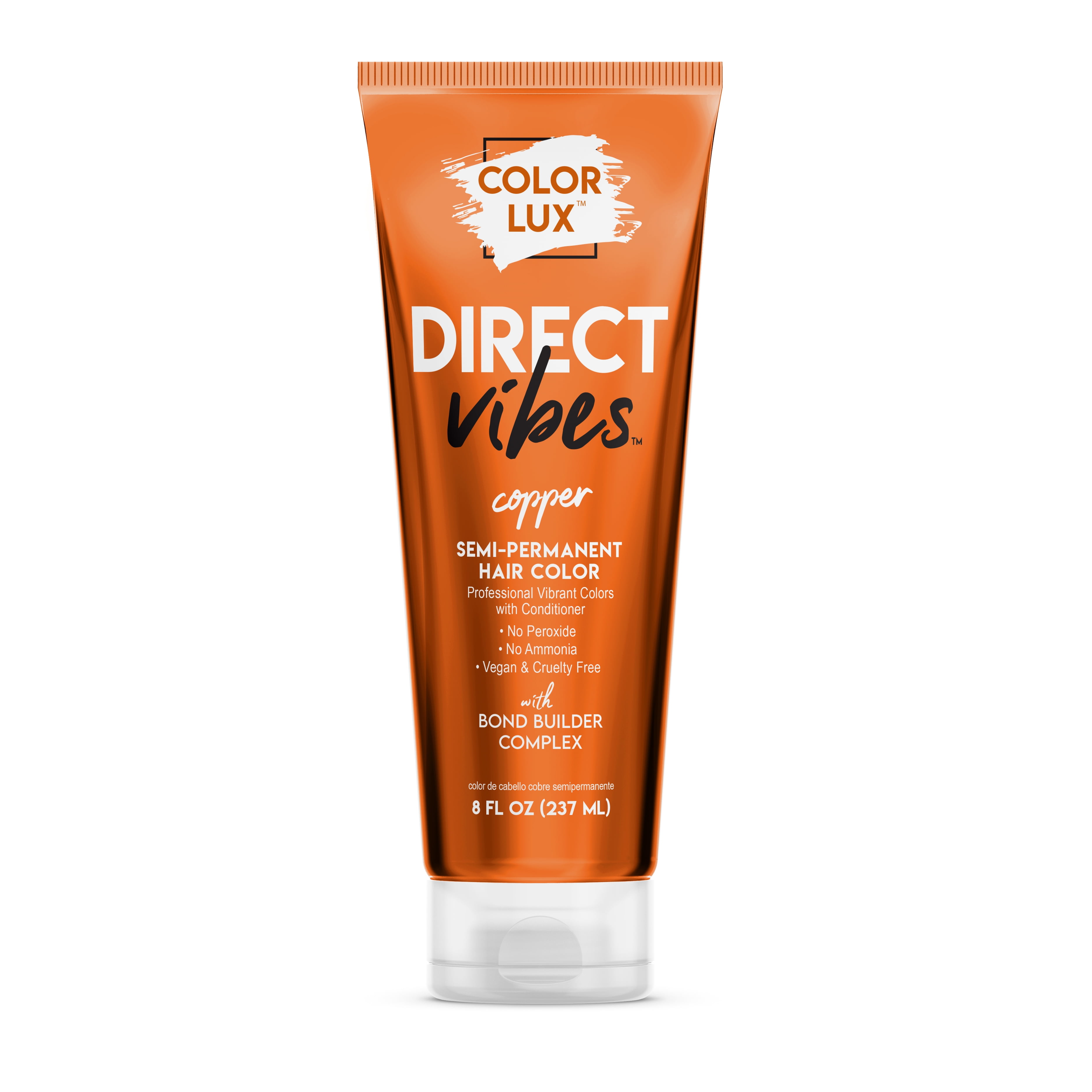 Color Lux Direct Vibes Copper 8 0z, Semi-Permanent Direct Hair Dye