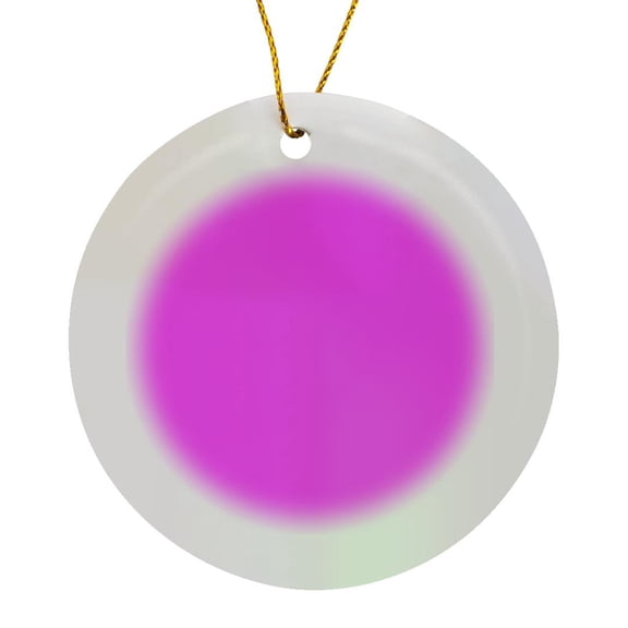 3drose, Magenta Neon Pink - Plain Simple Solid Color - Purple-pink - Girly Girl Bright Vibrant Purply Pink, Circle Porcelain Ornament