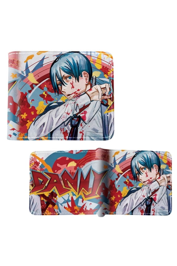 Color Manga Aki Hayakawa - Chainsaw Man 4x5" Bi-Fold Wallet