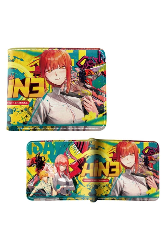Color Manga Makima - Chainsaw Man 4x5" Bi-Fold Wallet
