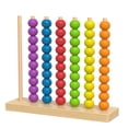 thumbnail image 1 of Wooden Tabletop Color Match Game Rainbow Ring Stacking Puzzle Competitive Family Fun Game, 1 of 9