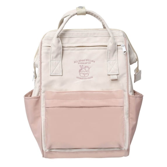 Color Matching Backpack Large Capacity Portable Backpack Sweet Colored Schoolbag Practical Storage Travel Bags for Students Adults Travel School
