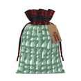thumbnail image 1 of Color Matching Linen Bundle Mouth Gift Bag Can Be Used For Daily Small Items Green Houndstooth Vintage Texture Hand-Drawn Sketch_1 Medium, 1 of 8