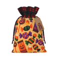 thumbnail image 1 of Color Matching Linen Bundle Mouth Gift Bag Can Be Used For Daily Small Items Halloween Candy Pattern Medium, 1 of 8
