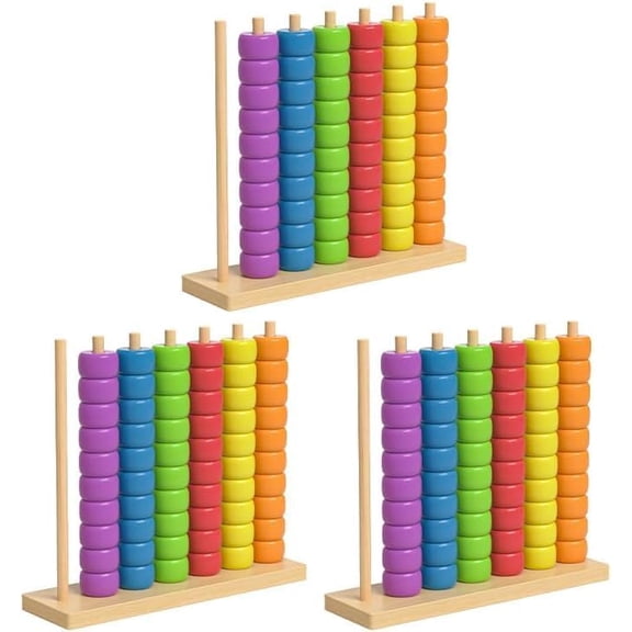 Color Matching Stacking Puzzle Game, Fast Pattern Challenge Ring Stack Puzzle for 2 Players, Competitive Tabletop Brain Teaser for Family Game Night, Stack Solve Set with Racks, Rings (3PCS)