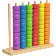 Color Matching Stacking Puzzle Game,Fast Pattern Challenge Ring Stack Puzzle with Racks,Rings,Cards,Competitive Tabletop Brain Teaser for Family Game Night
