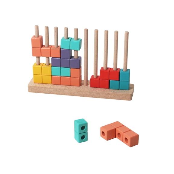 Color Matching Stacking Puzzle Game, Fast Pattern Challenge Ring Stack Puzzle for 2 Players| Competitive Tabletop Brain Teaser for Family Game Night