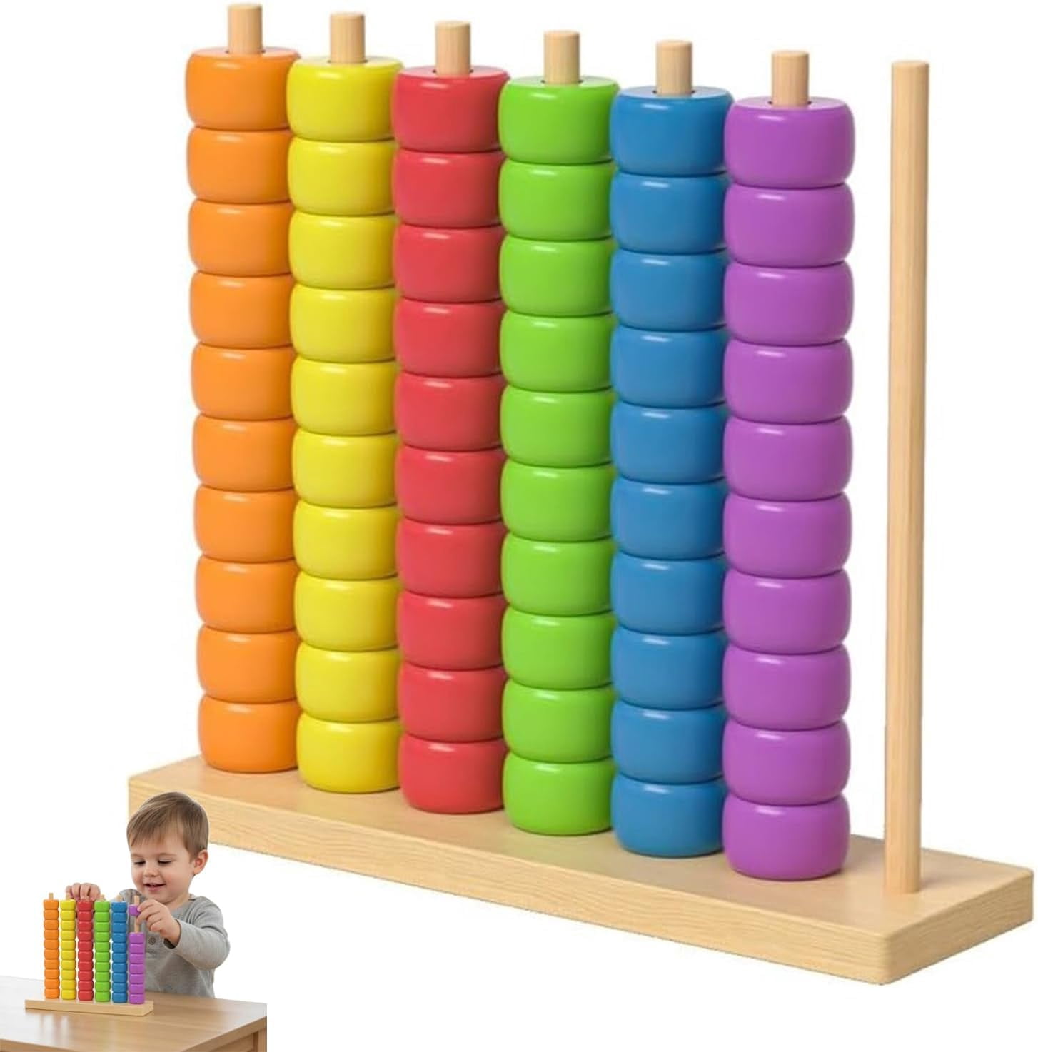 Color Matching Stacking Puzzle Game, Wooden Color Match Challenge Game ...