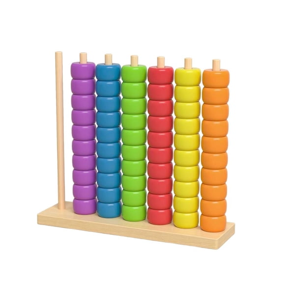 Color Matching Stacking Puzzle Game, Wooden Color Match Challenge Games Rainbow Stacking Games & So For Learning Puzzle
