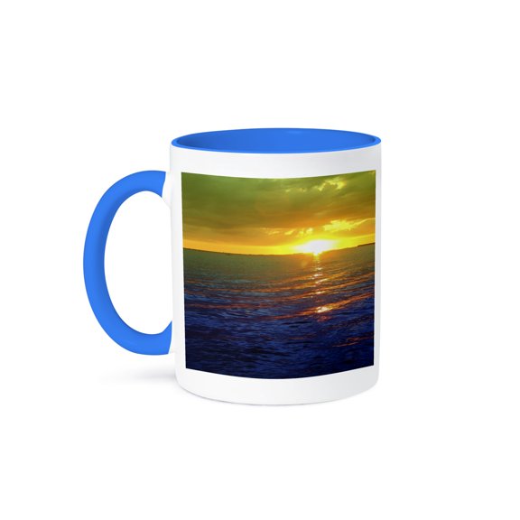 Tropic Sunset Mug 11oz Two-Tone Blue