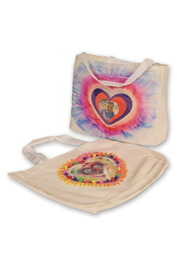 Color-Me Bags with Heart Photo Pocket (Pack of 12)