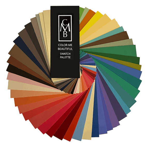 Color Me Beautiful Spring Swatch Fan, Multicolor Guide for Clothing, 48 Makeup Chips for Women